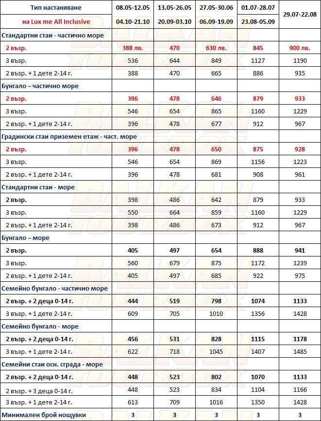 Grecotel Olympia Oasis and Aqua Park hotel price list , цени за хотел Grecotel Olympia Oasis and Aqua Park